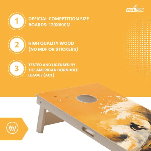 SURF - Cornhole Set - 2 board / 2x4 zakjes Cornhole sets Wicked Wood Games