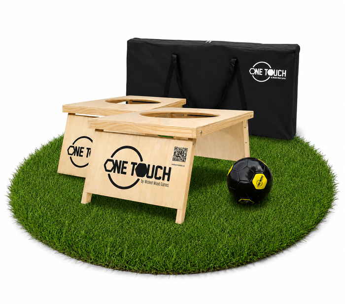 Jeu de football OneTouch - Incl. 2 boards / Premium football / sac de transport Sets de cornhole Wicked Wood Games