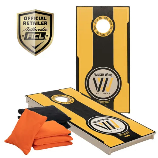 BATTLE ZONE - Cornhole Set - 2 Boards - Goedgekeurd door de American Cornhole League (ACL REC) Cornhole sets Wicked Wood Games