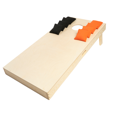 Kit de Démarrage Cornhole - 120×60 - Blanco - 1x Planche / 2×4 Sacs