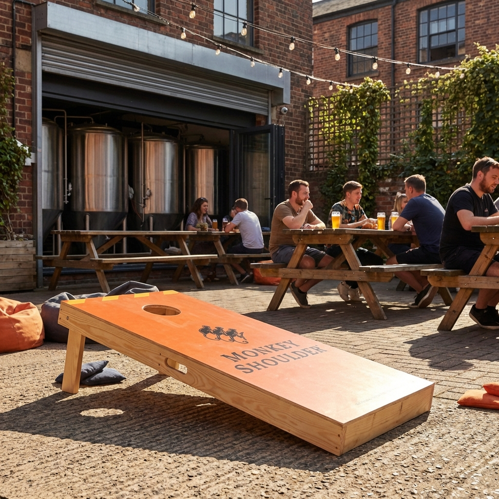 Set de cornhole avec design personnalisé - planche unique Sets de cornhole Wicked Wood Games