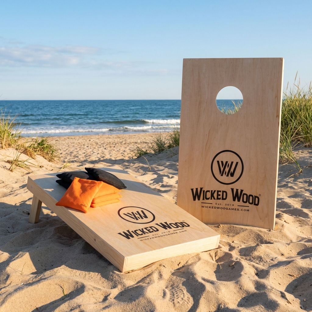 Cornhole Set - 90x60 - Wicked Wood Design Cornhole sets Wicked Wood Games