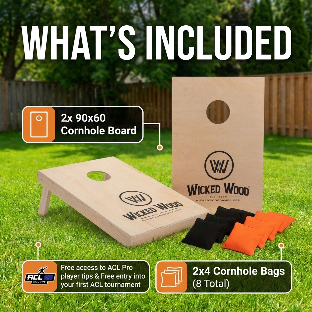 Sacs De Cornhole Hornet ACL COMP – Vitesse 96 (face Rapide) / 62 (face Lente) – Remplissage Résine, Double Couture, Avec étui Rigide