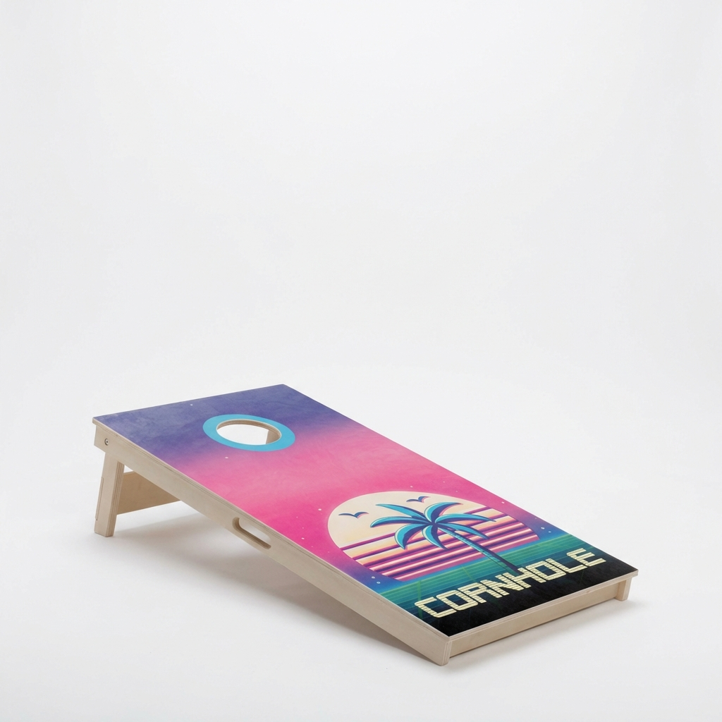 Set de cornhole avec design personnalisé - planche unique Sets de cornhole Wicked Wood Games