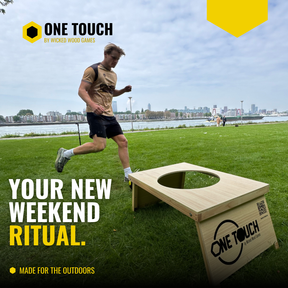 Jeu de football OneTouch - Incl. 2 boards / Premium football / sac de transport Sets de cornhole Wicked Wood Games