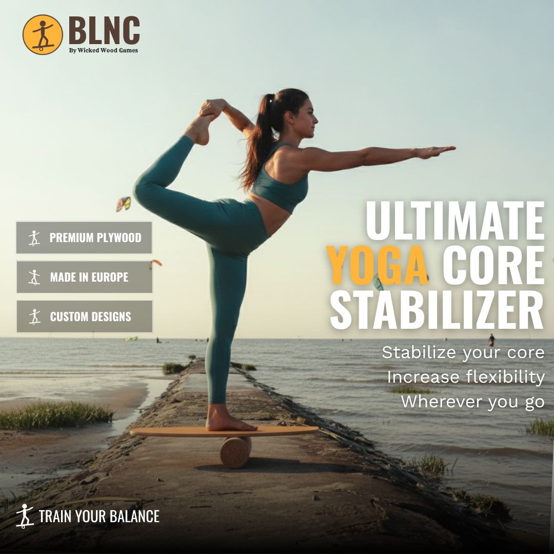 BLNC Balance Boards - SKATE Style - WW Balance Design - Incl Roller Balance Boards Wicked Wood Games